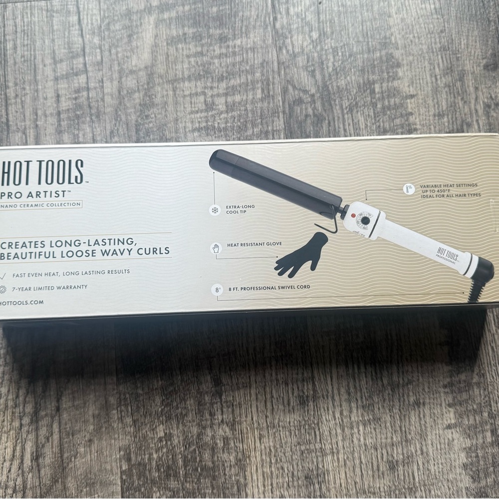 Hot Tools Pro Artist Flipperless Curling Wand - Black and White - Picture 2 of 3